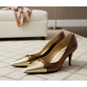 J. Renee Adena Metallic Gold Bronze Pumps NWOB Retail $110 Womens Size 11